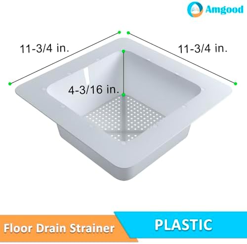 AmGood Pack of 5 Flanged Plastic Floor Drain Strainer 11-3/4 in. x 11-3/4 in. x - Image 2