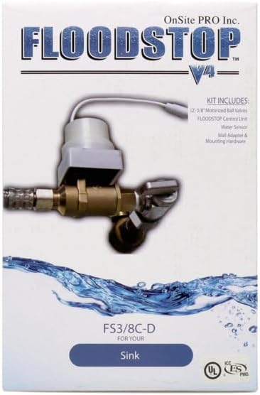 FloodStop Sink Leak Detector Kit, 3/8" Compression | Automatic Water Shut-Off - Image 2