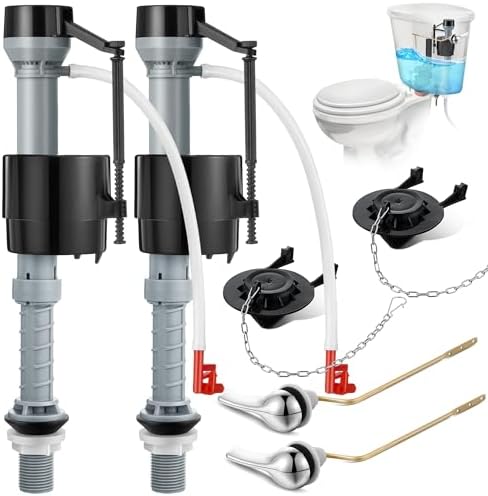 Saillong Universal Toilet Flusher Replacement Kit, Fill Valve, 2-Inch Flapper by Saillong