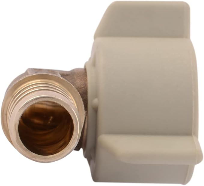 SharkBite 1/2 Inch NPSM Crimp 90 Degree Swivel Adapter Elbow, Brass Plumbing - Image 4