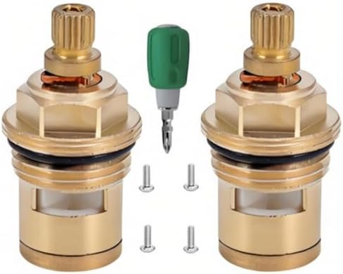 Brass Faucet Cartridge Replacement Kit M20 x 1.5 Ceramic Valve Pair by Unknown