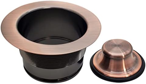 Westbrass 3-1/2" EZ-Mount Sink Disposal Flange and Stopper, Antique Copper - Image 5