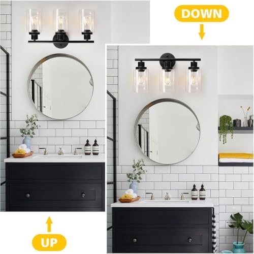 Unicozin 2 Pack Modern Bathroom Light Fixtures, 3 Light Vanity Lights, Living - Image 4