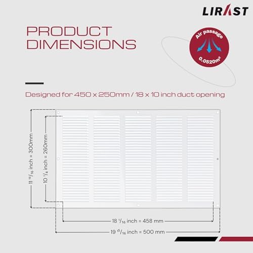 18x10 Vent Cover with Built-in Screen - Image 6