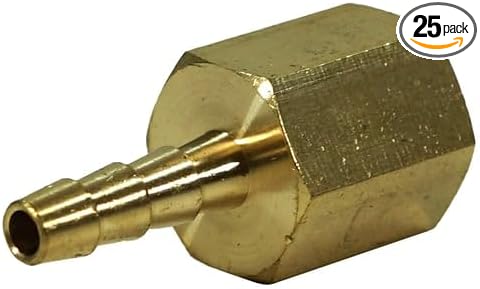 1/8" Brass Hose Barb Rigid Female Adapter by Unknown