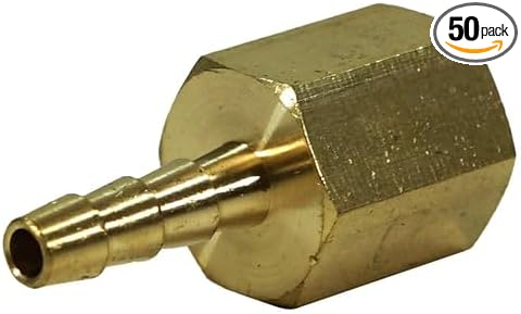 3/16" Brass Hose Barb Rigid Female Adapter by Unknown