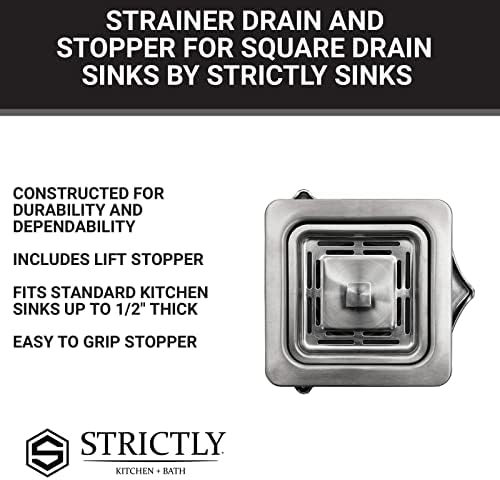 Strictly Sinks Stainless Steel Square Garbage Disposal Adapter - Image 4