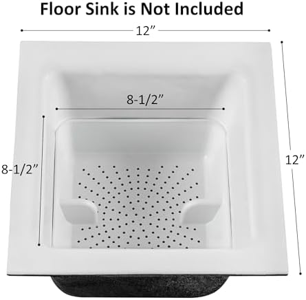 GSW 8 Pcs FS-PB ABS Plastic Floor Sink Drain Strainer Drop-in Basket, Catch - Image 5
