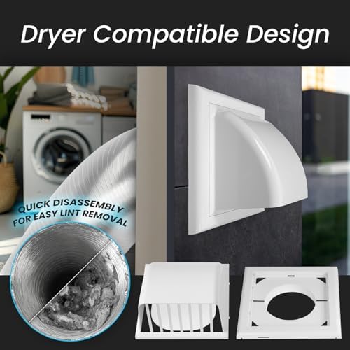 Repa Market 4 Inch Dryer Vent Cover Outside - Image 7