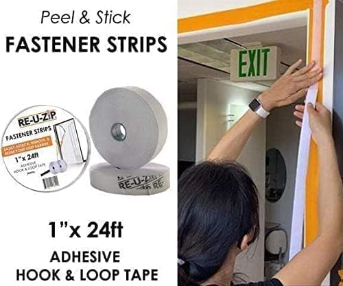 RE-U-ZIP Ultra-Clear Hook & Loop Dust Barrier Panel Kit | FR Vinyl Plastic - Image 3