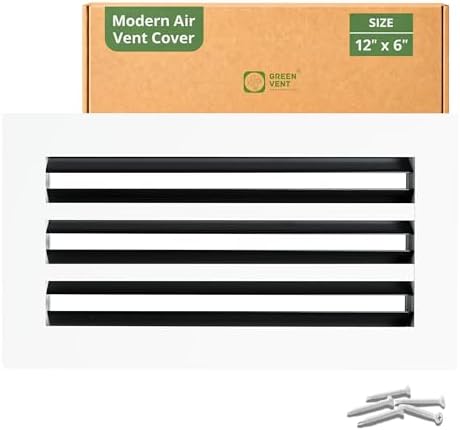 Modern Air Vent Cover 12x6 – Slim Design Aluminum Linear Slot Diffuser by GREENVENT