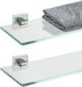 JQK Bathroom Glass Shelf, Floating Tempered Glass Shower Storage 16 by 5 inches by Homeimprovement