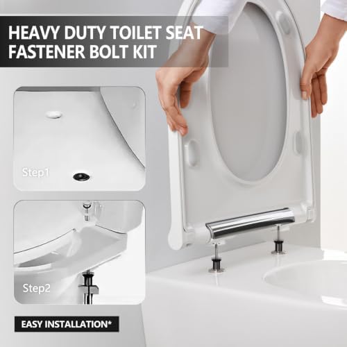 2026 New 4PCS Toilet Seat Bolts, Heavy Duty Toilet Seat Fastener Bolt Kit - Image 4