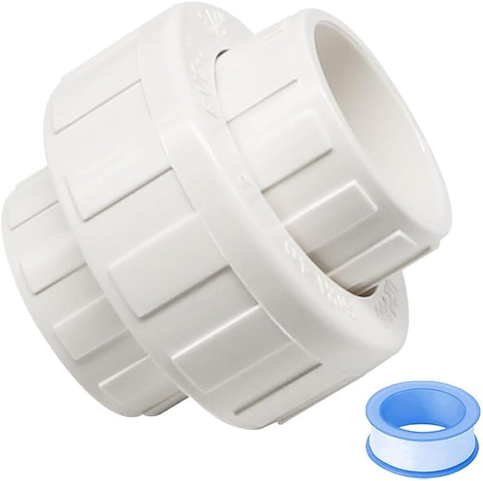 1PC 2 Inch White PVC Union Coupling Pipe Fitting by HayEastdor