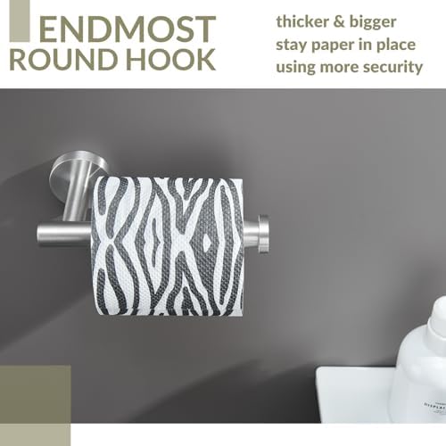 APLusee Brushed Nickel Toilet Paper Holder - Image 6