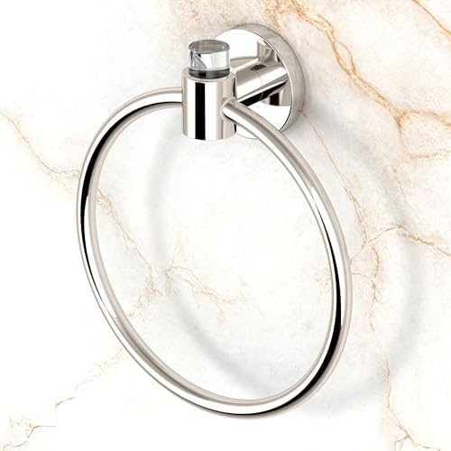Gatco 5722 Clarion Towel Ring, Polished Nickel, Wall-Mounted Bathroom Hand - Image 2