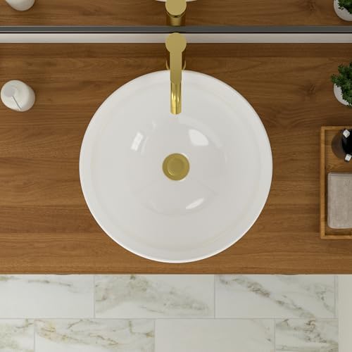 Logmey 16" Round Bathroom Sink - Image 6
