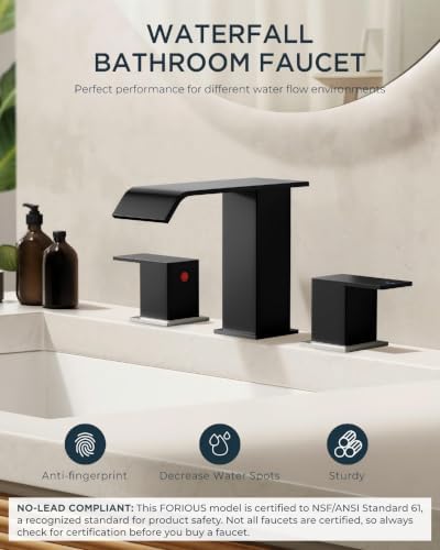 FORIOUS Widespread Bathroom Faucet - Image 5