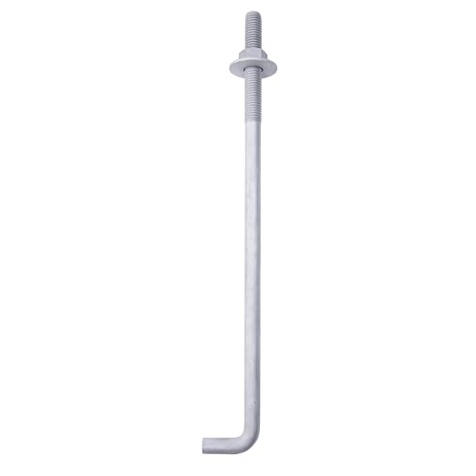 1/2" x 16" Concrete Anchor Bolts L Shaped, Hot-Dip Galvanized by HROMIGRY