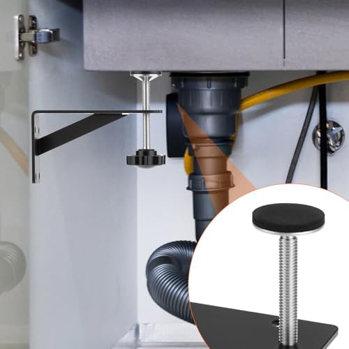 QWORK Undermount Sink Bracket, 4 Pack Sink Support Repair Kit - Image 3