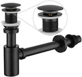 Bathroom Sink Stopper P-Trap Complete Set Adjustable 1-1/4 Sink Drain Kit Tube by Miraga