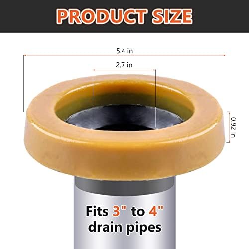 boeemi Thick Toilet Wax Ring 2 Pack Fits 3-4 Inch Lines, Universal Fit - Image 5