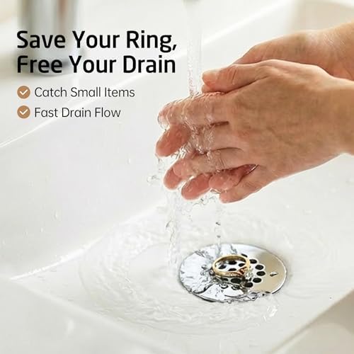 KES Bathroom Sink Grid Drain Without Overflow, Faster Drainage - Image 5