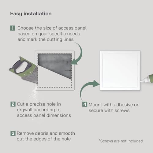 Vent Systems 12'' x 12'' Inch White Metal Access Panel - Image 4