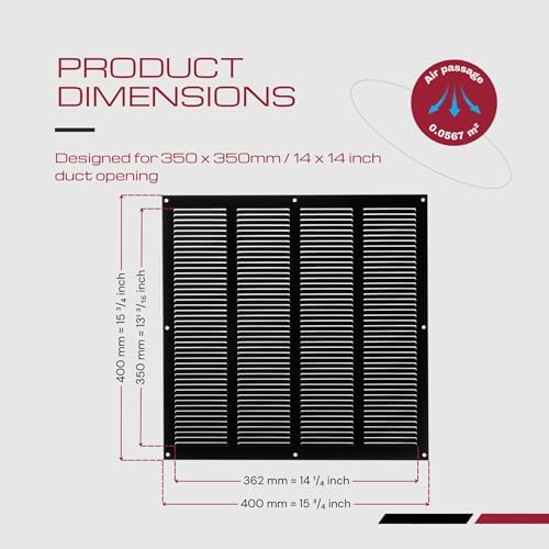 14x14 Vent Cover with Built-in Screen - Image 6