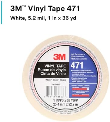 3M Vinyl Tape 471, 1 in x 36 yd, 1 Roll - Image 4