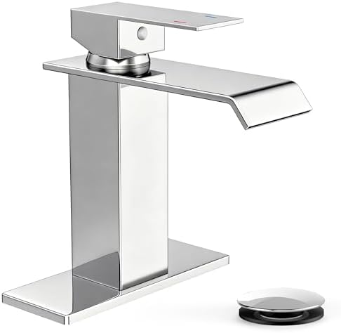 FORIOUS Bathroom Faucet 1 Hole Single Handle Vanity Sink Faucets Chrome by FORIOUS