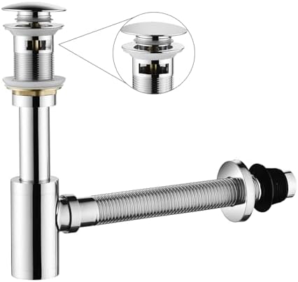 Bathroom Sink P-Trap Complete Set Adjustable Threaded Tube 1-1/4 Bottle Trap by GORDEE