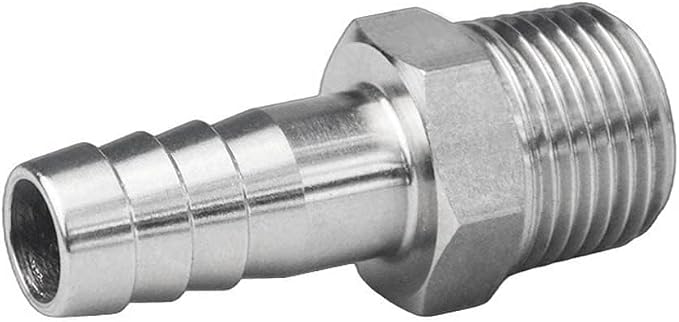 Stainless Steel Hose Barb Fitting 3/16" Hose Barb to 1/4" NPT Male Thread - Image 4