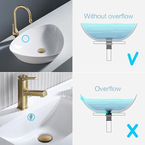 KAIYING Pop Up Drain Without Overflow, Bathroom Vessel Sink Drain - Image 5