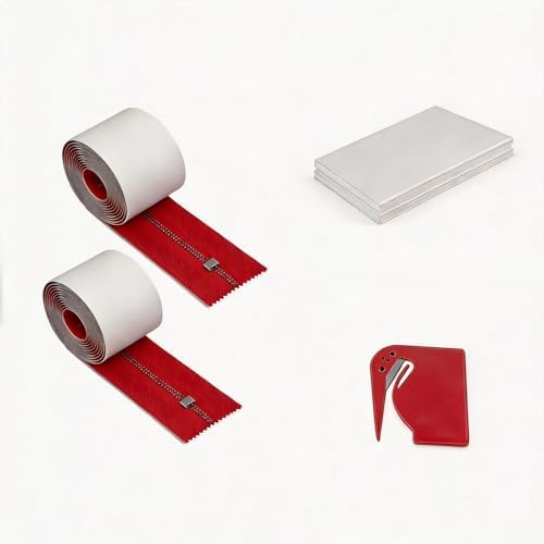 2-Pack Heavy Duty Zipper & 10 * 25Feet Plastic Sheeting by Unknown