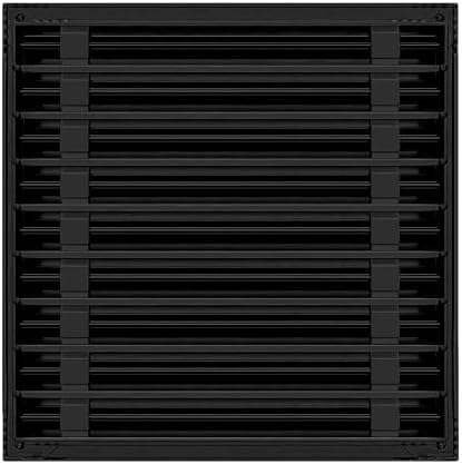 BUILDMART - 18x18 Modern AC Vent Cover - Decorative Black Aluminum Air Vent - - Image 2