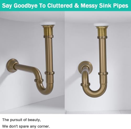 Brass P Trap 1 1/4 Sink Drain Pipe - Image 3