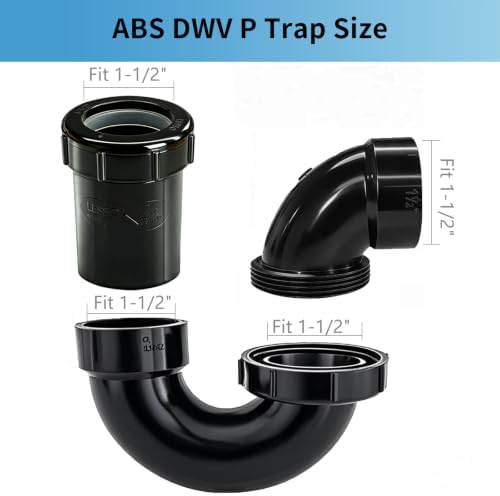 LESSO ABS Adjustable P Trap 1 1/2 Inch, - Image 2