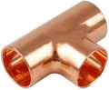 EZ-FLUID 4" Copper Tee, C X C LF Sweat Solder Tee, Pressure Copper Fittings by EZ-FLUIDPlumbingProducts