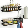 PUSDON 5-in-1 16.5" Extra Long Kitchen Organizer & Shower Caddy Set, Wall Mount by PUSDON
