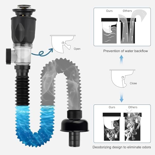 Bathroom Sink Drain Kit, Drain Pipe - Image 3