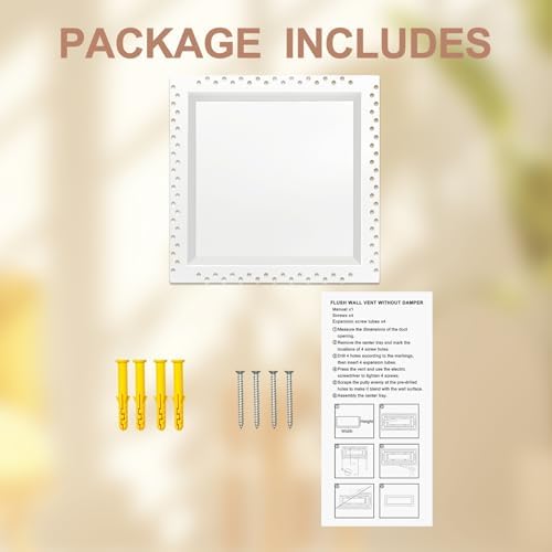 Flush Wall Vent Cover 10x10 Inch - Image 4