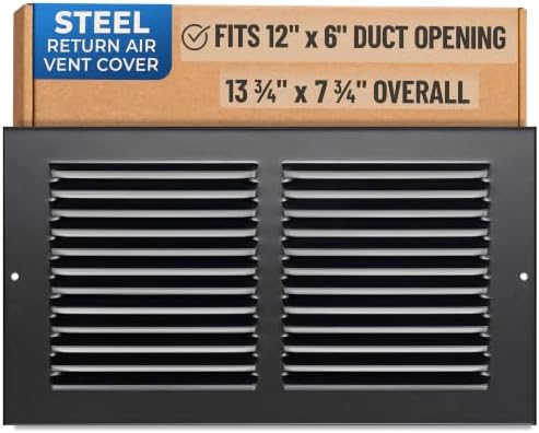 Fits 12x6 Duct Opening | Steel Return Air Grille by Handua | Vent Cover Grill by Handua