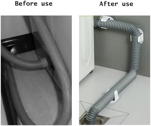 6 Pack Washing Machine Drain Hose Holder Guide Wall Mount Self-adhesive Fixing - Image 5