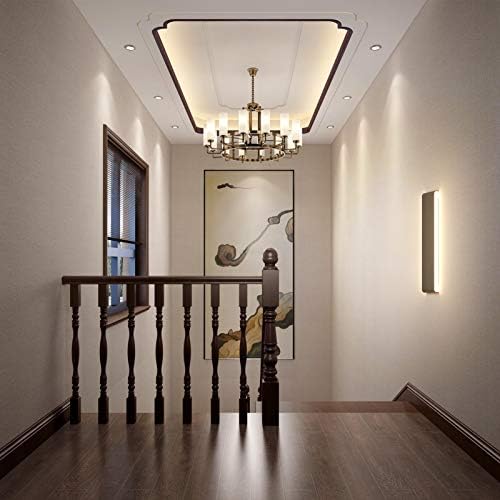 Aipsun 20W/24in Rectangular LED Black Modern Wall Sconce Horizontal Up and Down - Image 3
