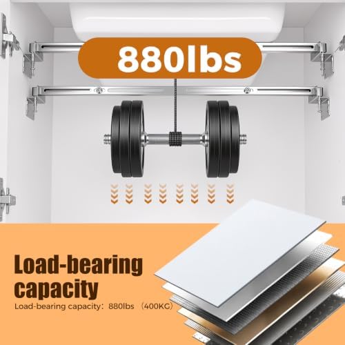 Stainless Steel Undermount Sink Support Bracket Set, Adjustable 28"–39.5"Heavy - Image 3