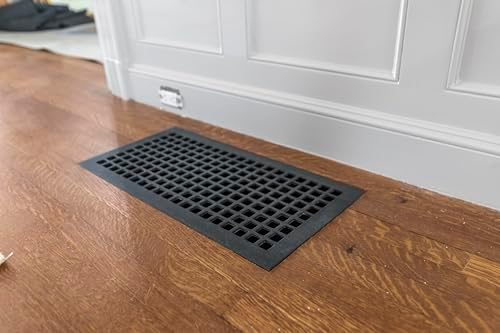 "Reggio Register Square Series 10x8 Steel Floor Grille, Rust-Resistant - Image 2