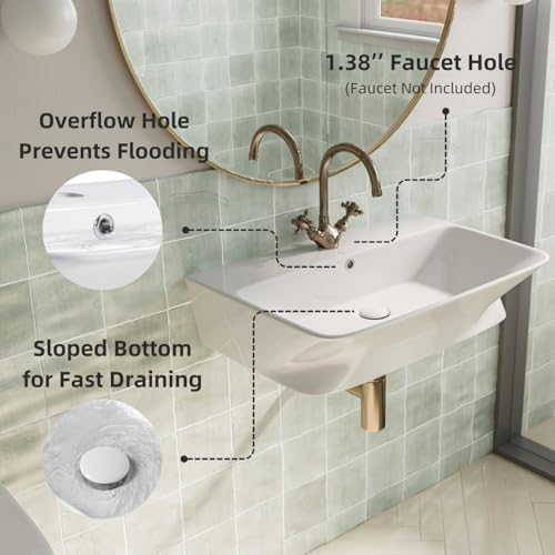 24"W x 17"D Wall Hung Sink - Image 6