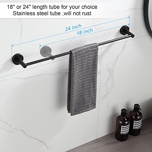 BGL Bathroom Hardware Set Black Bathroom Accessory Set Towel Bar 8 Pieces - Image 2