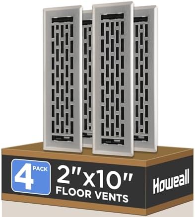 Howeall 2x10 Inches 4 Pack Heavy Duty Walkable Floor Register by Howeall